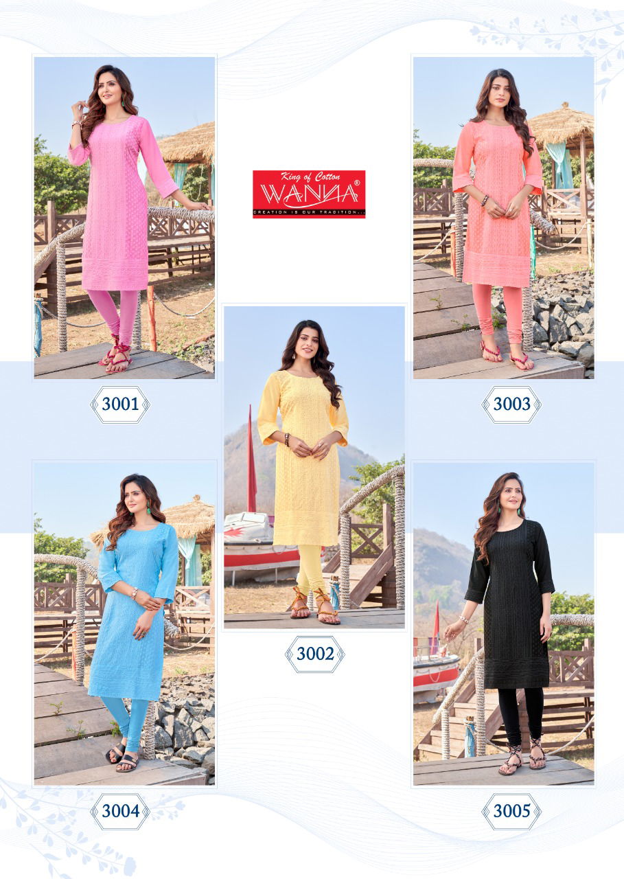 Wanna Bariki 3 New Ethnic Wear Rayon Designer Latest Kurti Collection